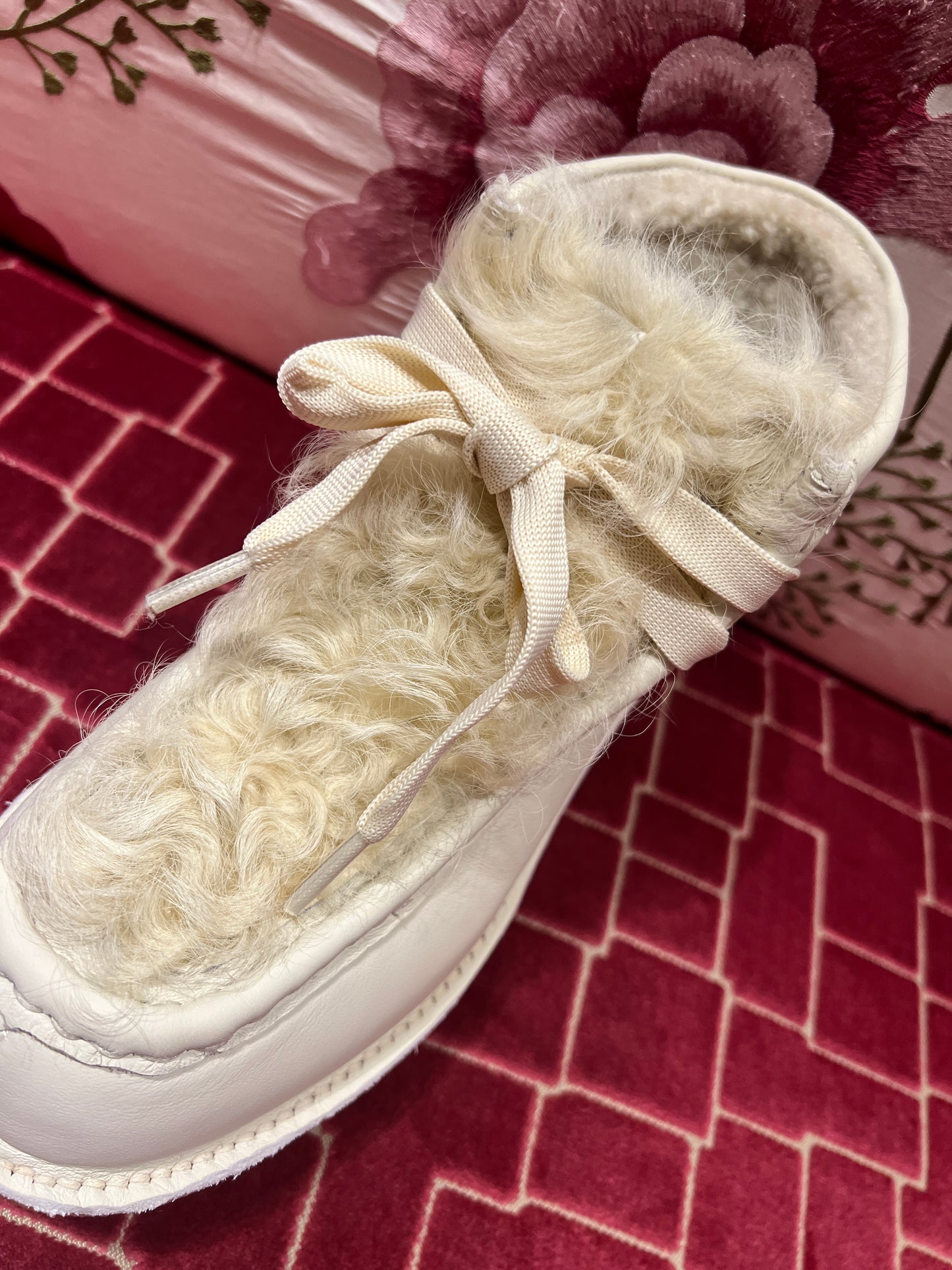 Nan-ku moon boot bianco con ecopelliccia