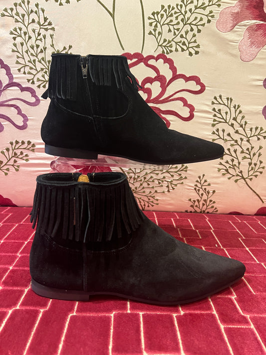 Passion Blanche texano con frange nero