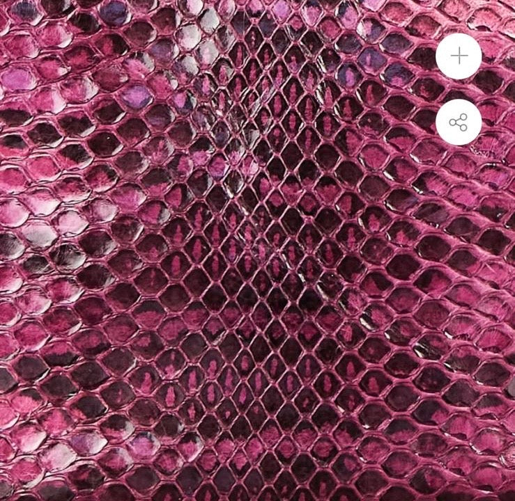 Almala sconto 20% borsa rettile fucsia manico resina con tracolla in metallo