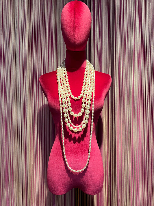 Collana multifili perle