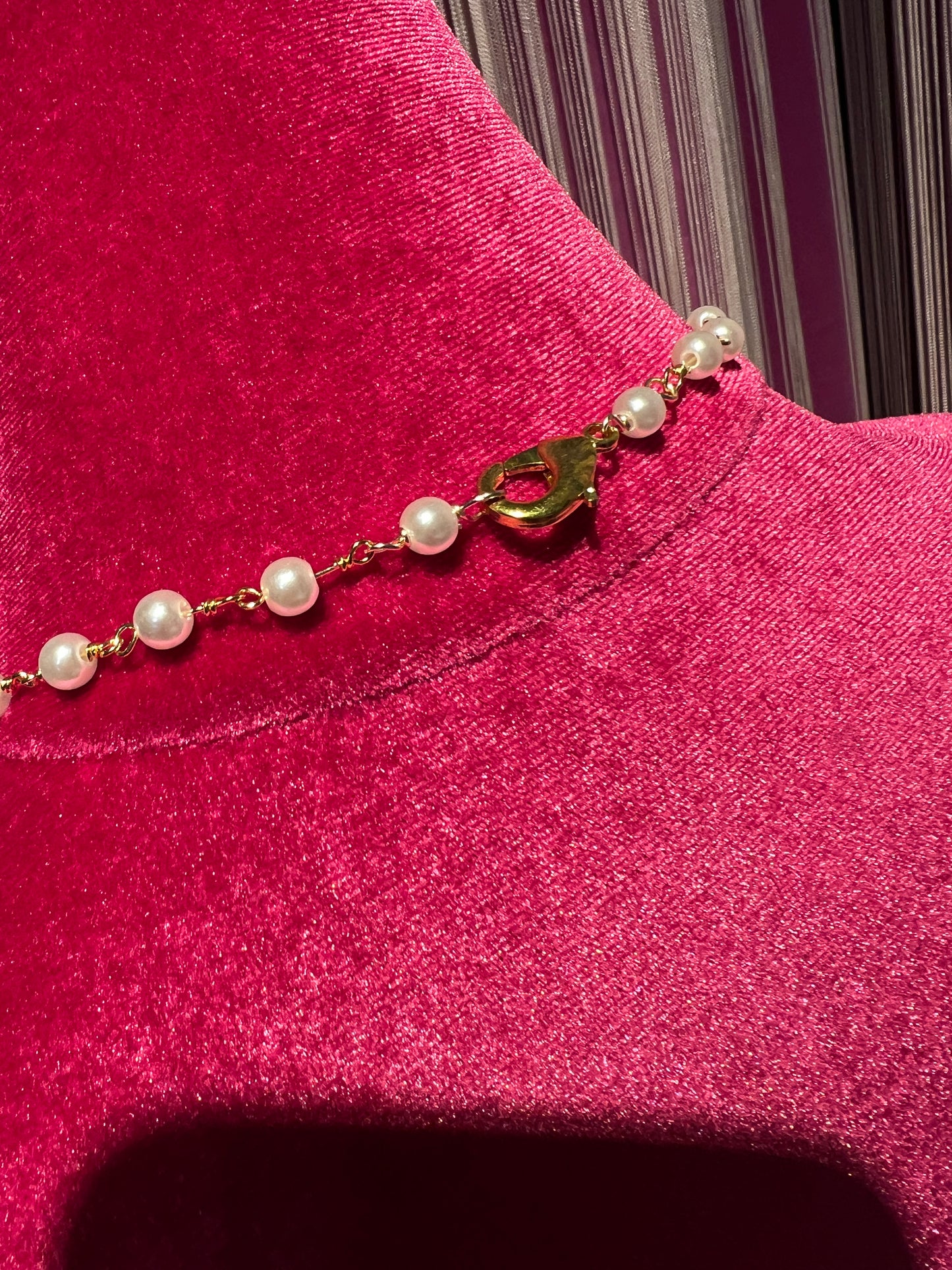 Collana perle rosario con pendenti e charms a tema natalizio