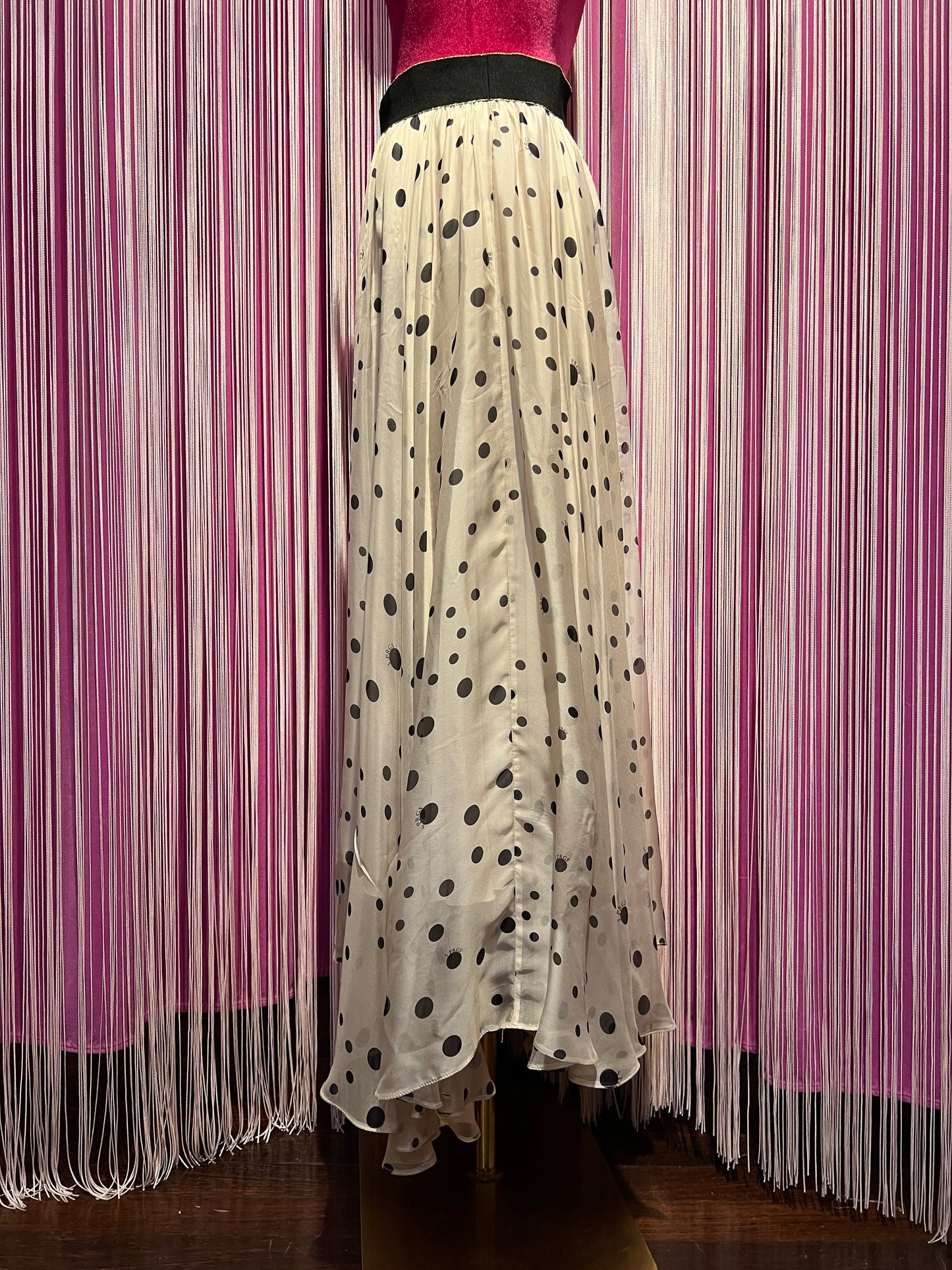 5 Progress maxi gonna pois chiffon misto seta