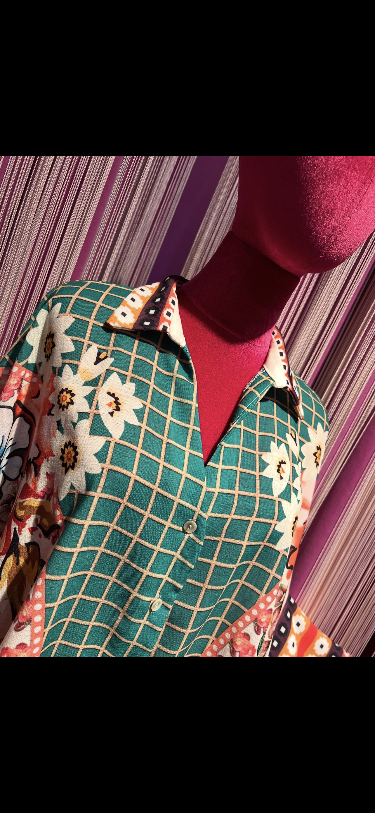 Love & roses -30% di sconto camicia kimono oversize fantasia floreale e quadri