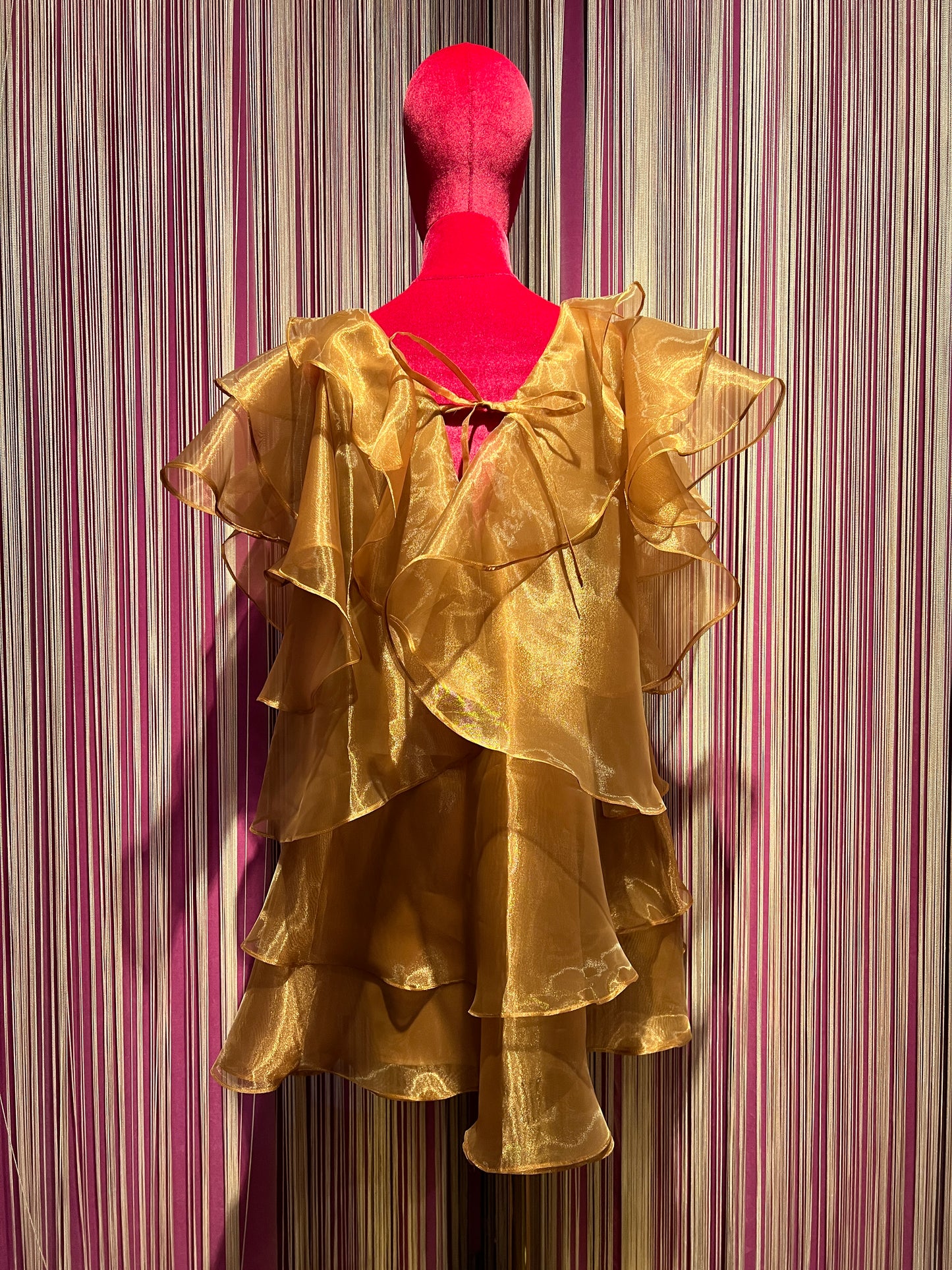 Silence Limited sconto-50% abito organza con volant