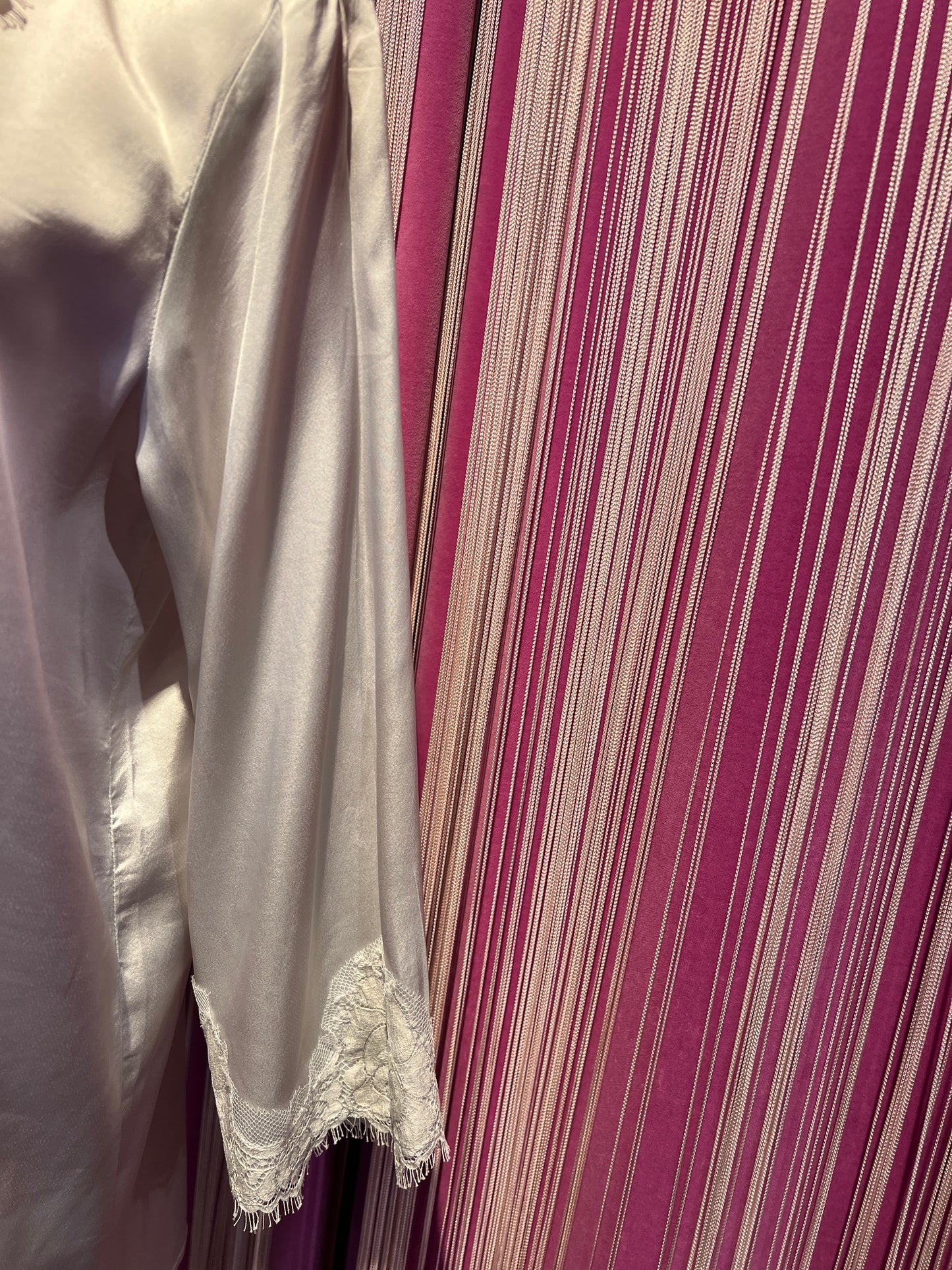 Pink memories -50%camicia serafino con pizzo avorio