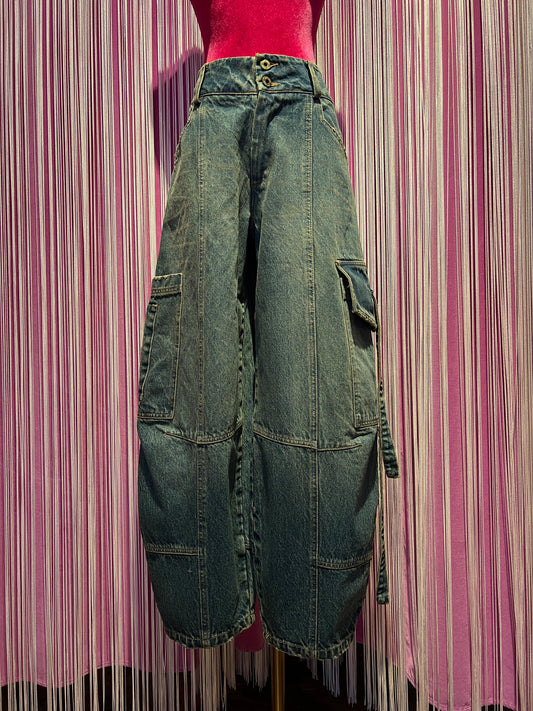 Front street pantalone cargo denim