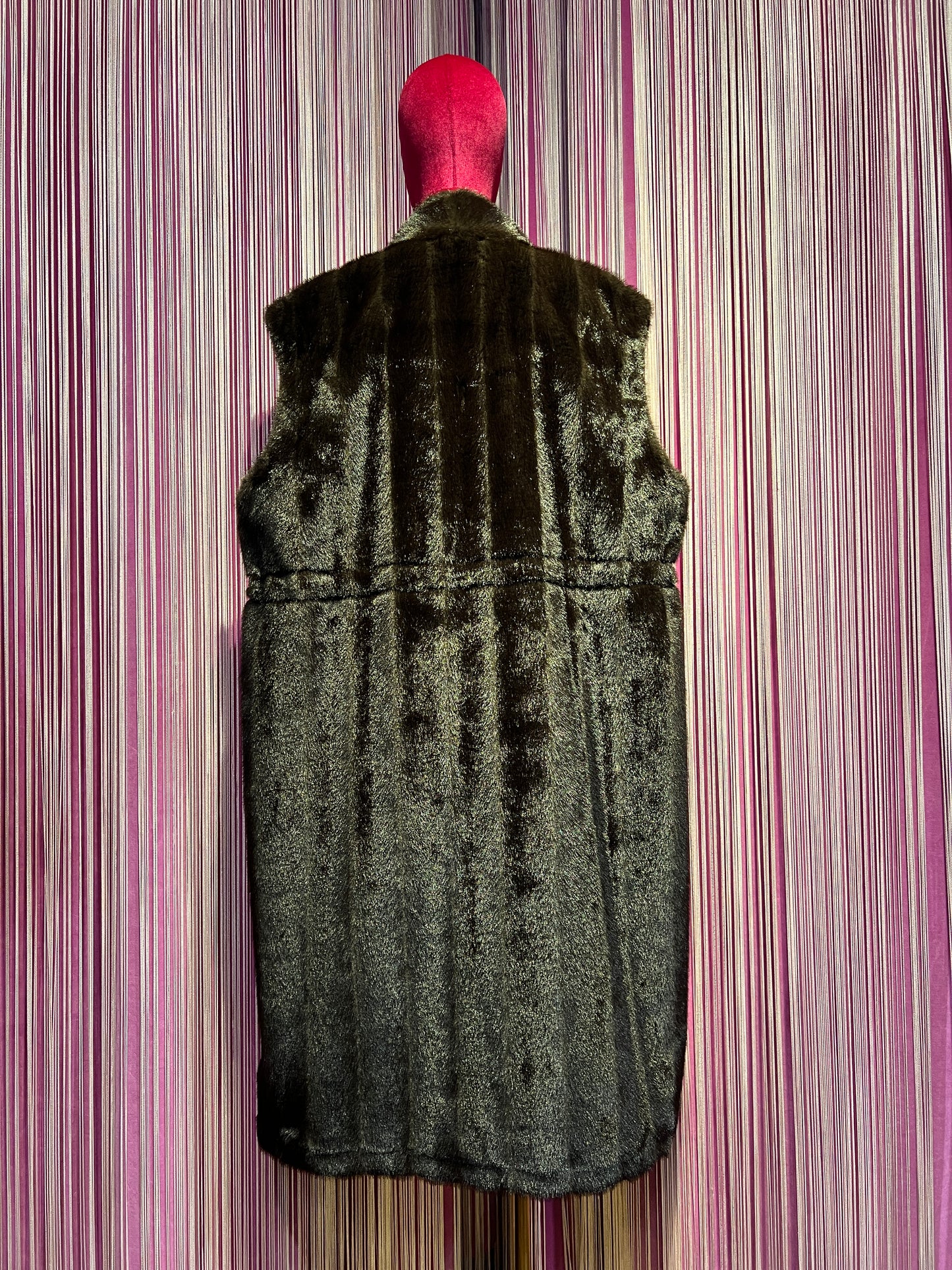 ABpink 🩷 gilet eco visone “good vibes” con patch teddy e patch fiore e stella in paillettes