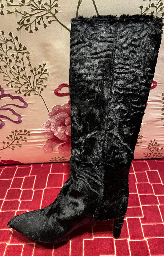 Ninni Mancone -50% di sconto stivale astrakan nero ecologico