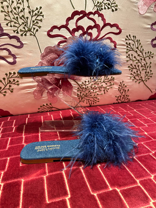 Colour Market ciabattina marabou denim