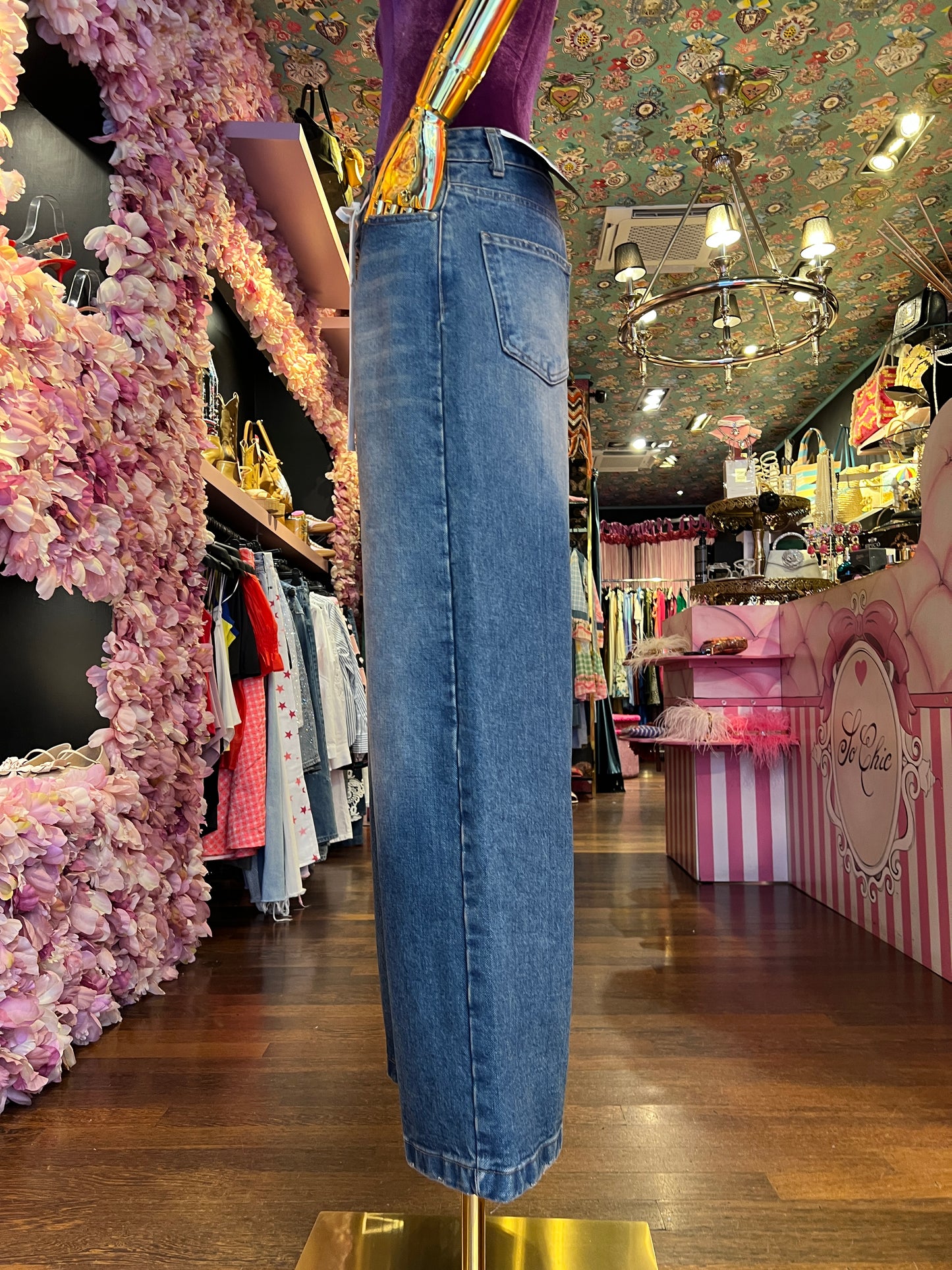 Front street jeans denim con laccetto vestibilita’ ampia