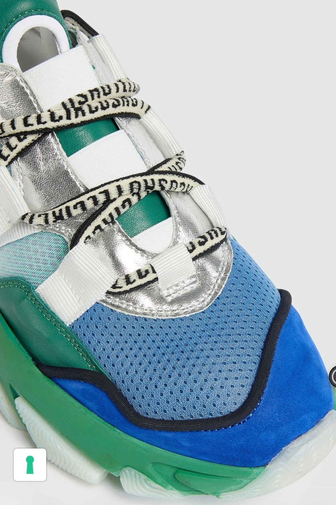 Circus Hotel sneakers verde celeste azzurro e bianco lacci logati