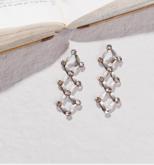 Tataborello orecchini giorno motivo a rete argento