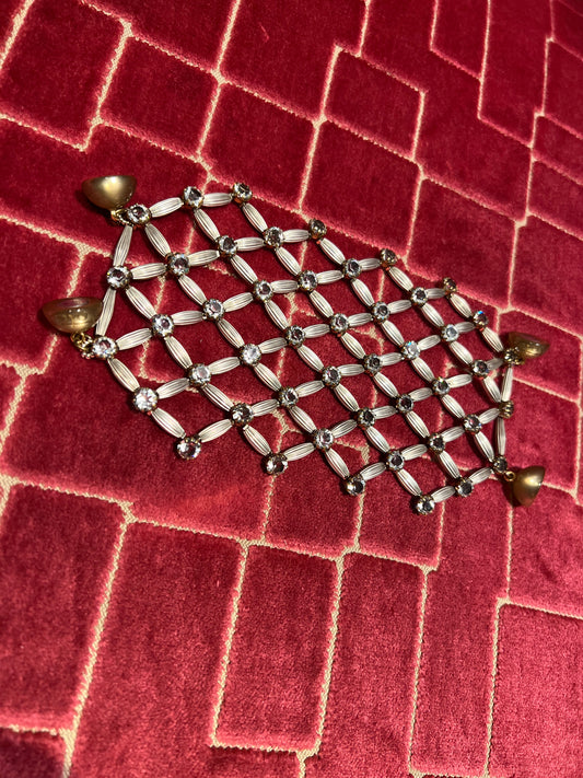 Tataborello bracciale giorno motivo a rete argento