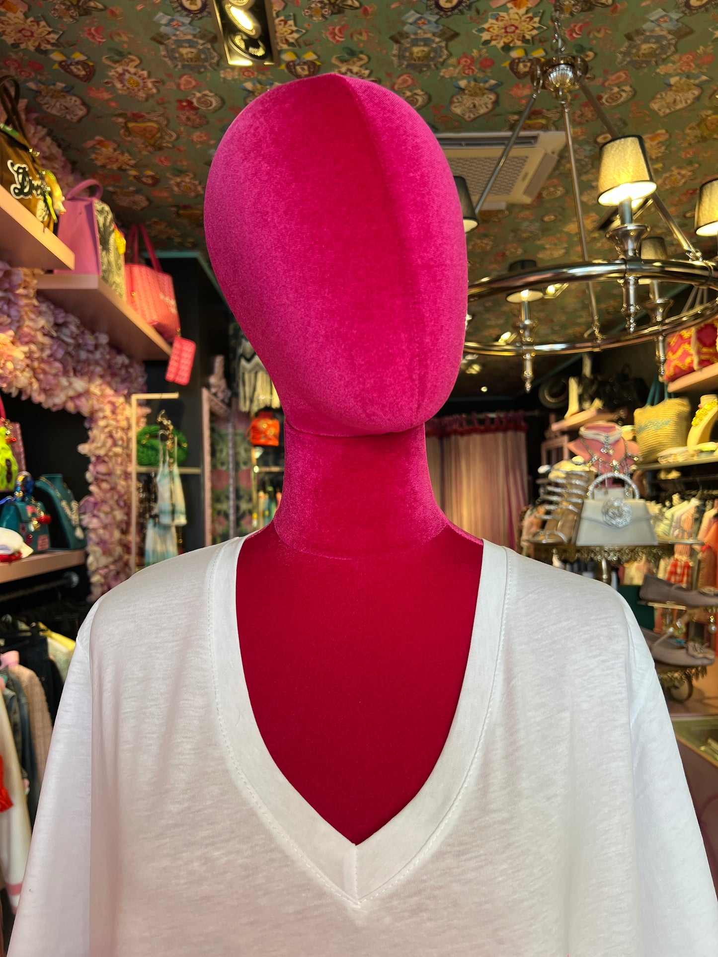 Mon amour Paris -20% di sconto t-shirt over scollo a V e scritta “ l’amour ent-shirt “ glitter rosa bubble