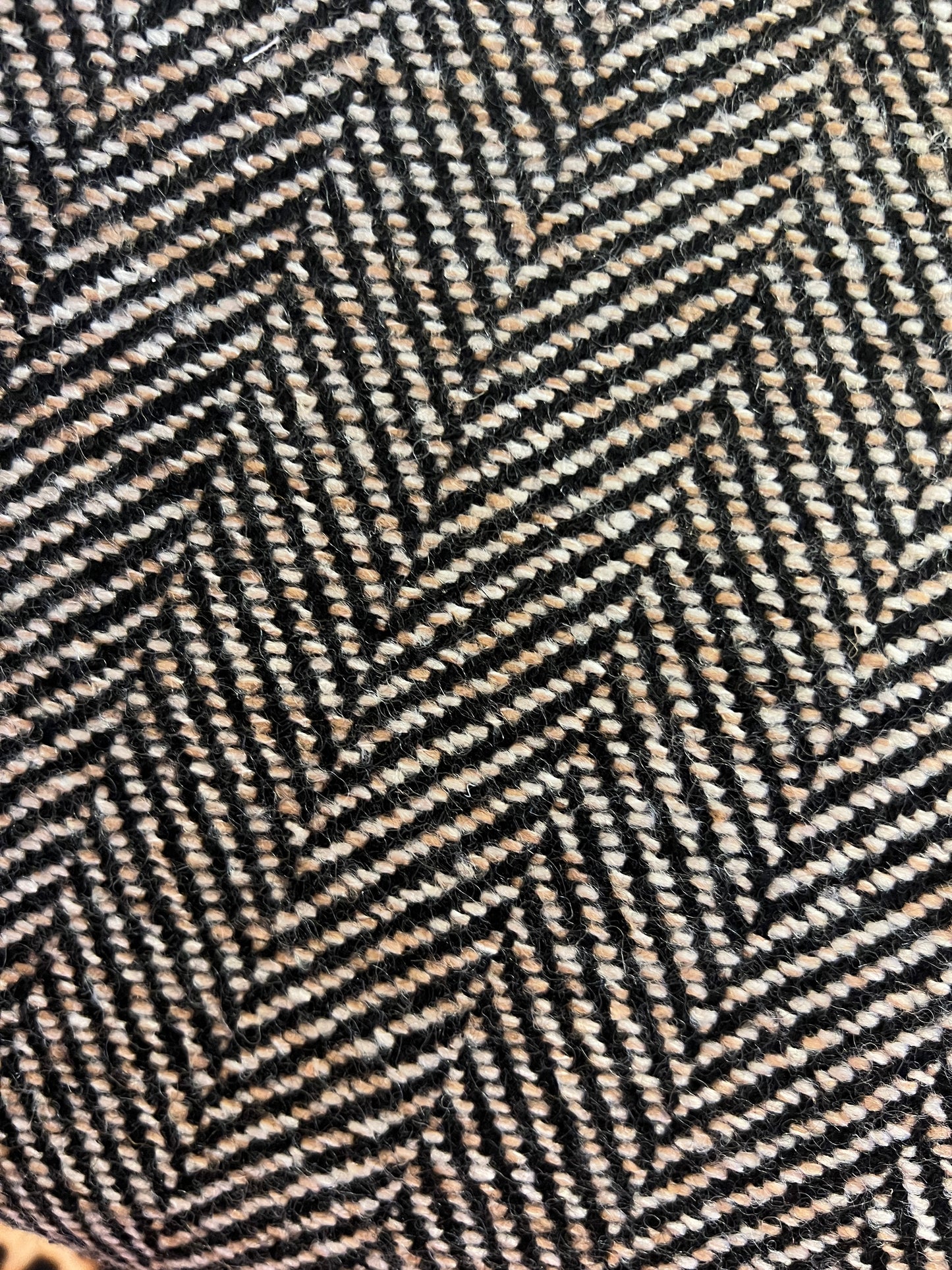 Rue Madam Paris borsa tweed nera due manici con tracolla Harris tote
