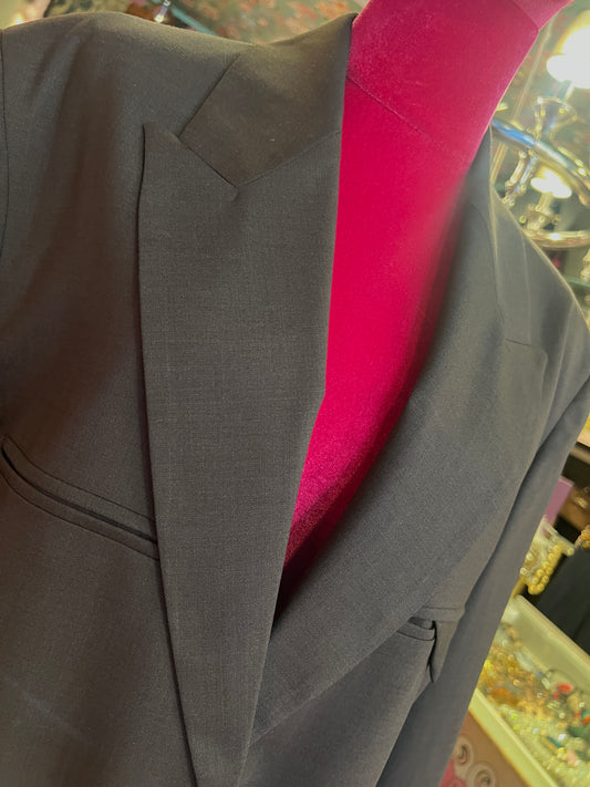 SU official blazer oversize monopetto cioccolato con collo a lancia