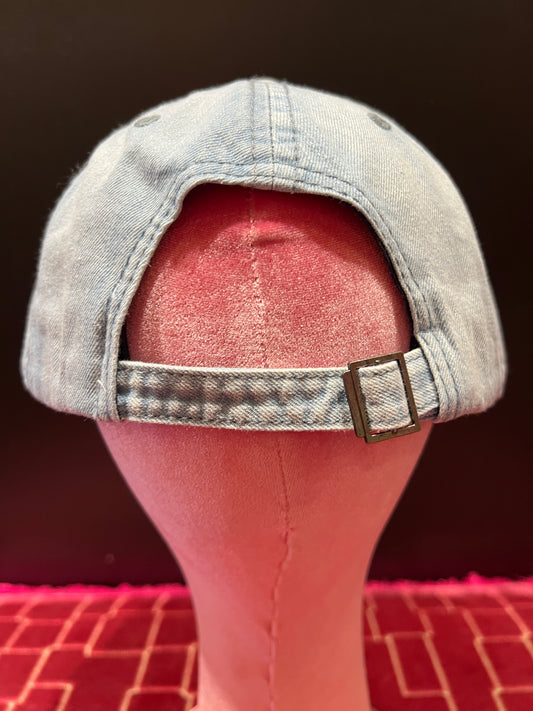 Cappello con visiera tessuto denim , C fucsia