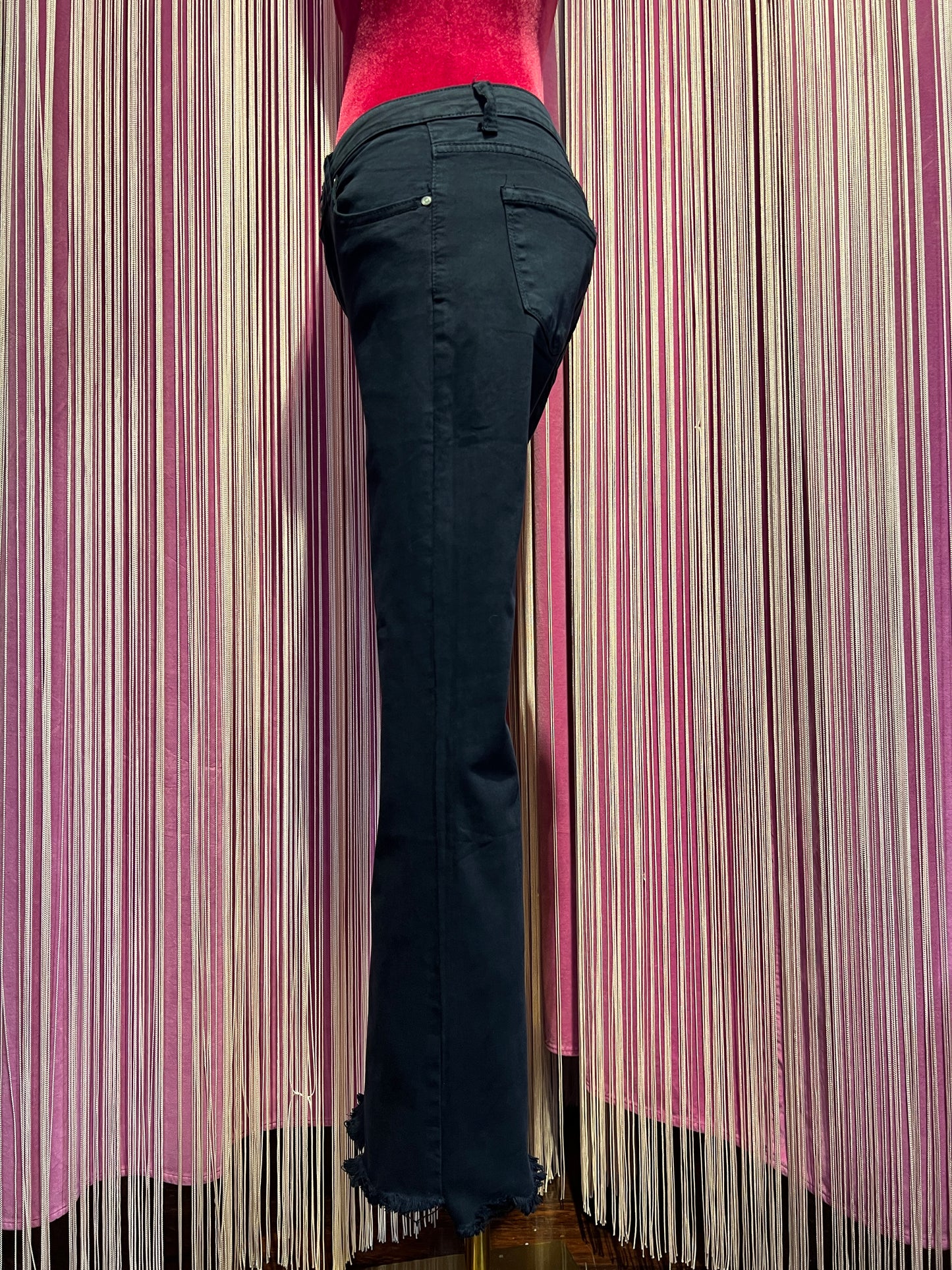 Mon amour Paris pantalone jeans sfrangiato blu