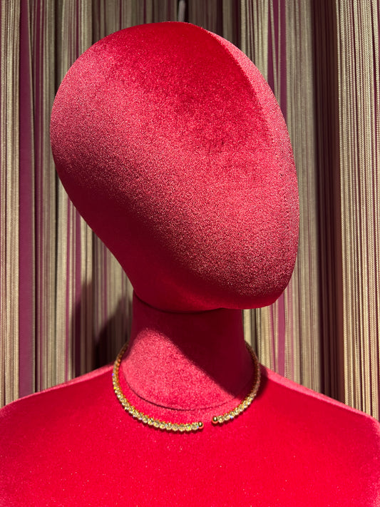 Aleva’ collarino luce oro-zirconi crystal