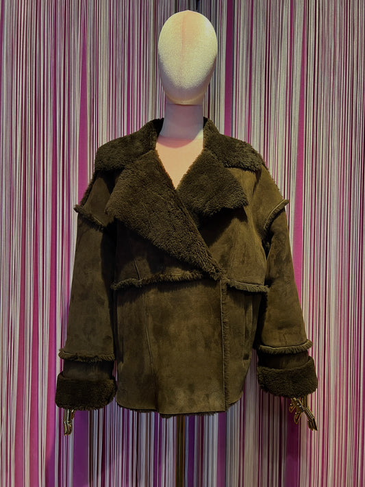 Blusotto giacca montone castagno Riley