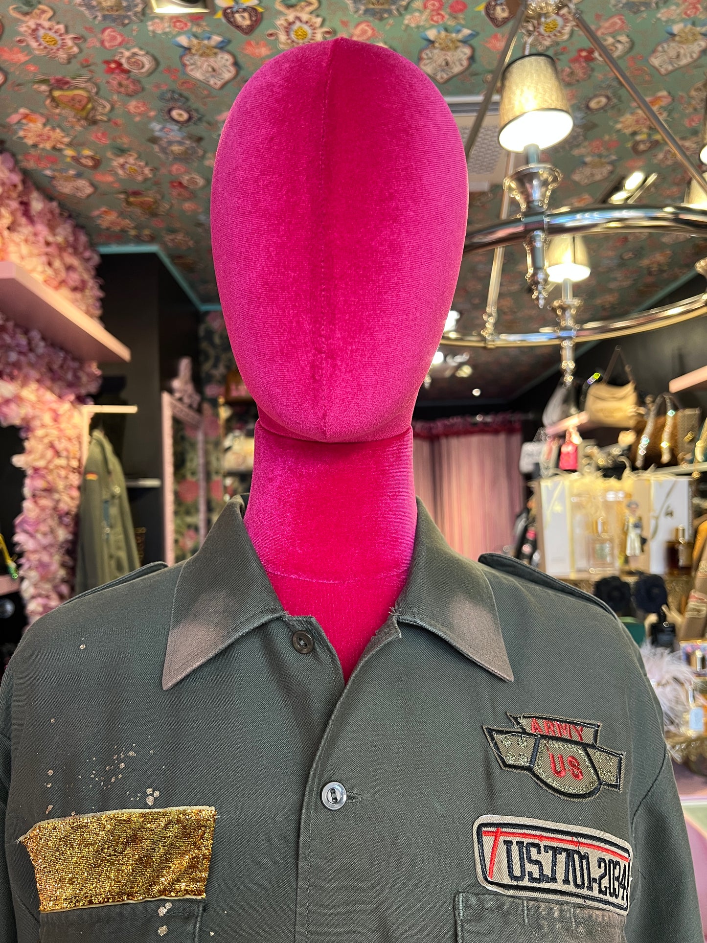 ABpink🩷 giacca camicia con borchie applicazione drago oro vestibilita’ 40/44