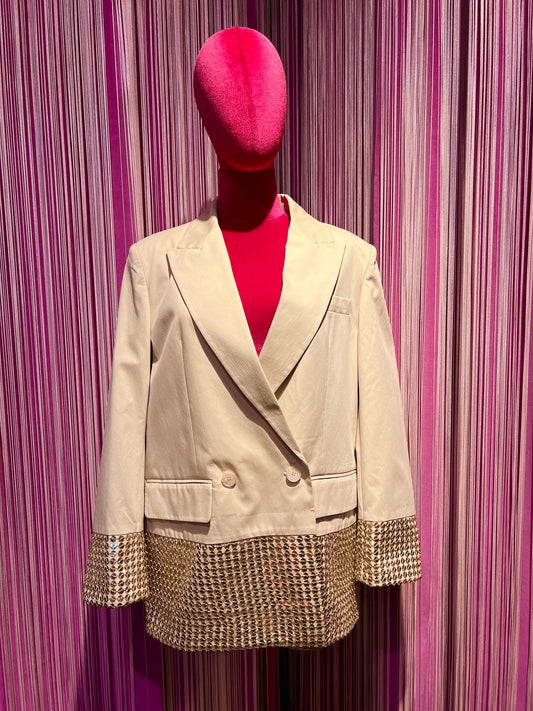 Isabelle Blanche Paris blazer a doppiopetto con applicazioni paillettes