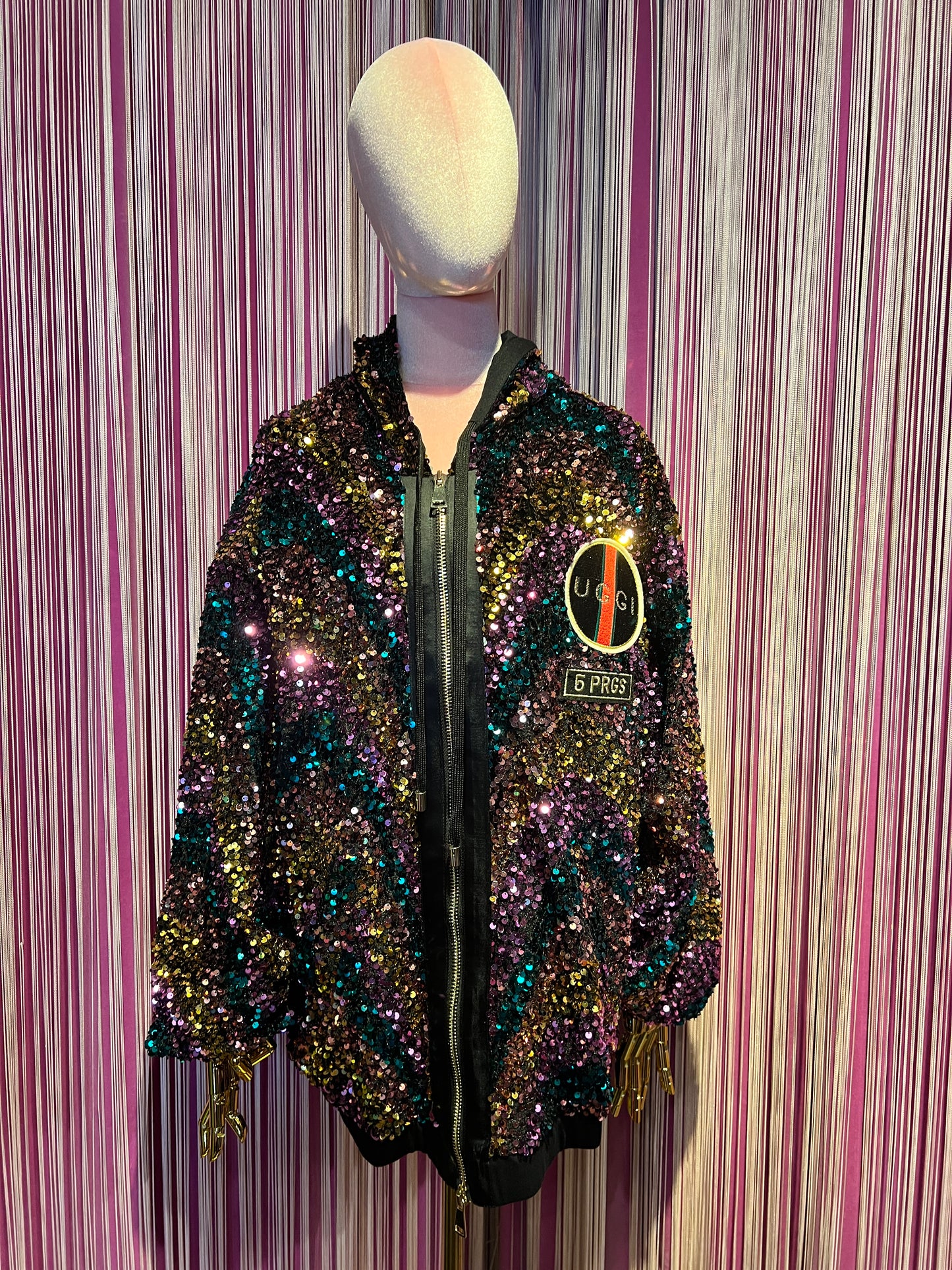 5 Progress bomber oversize full paillettes multicolor