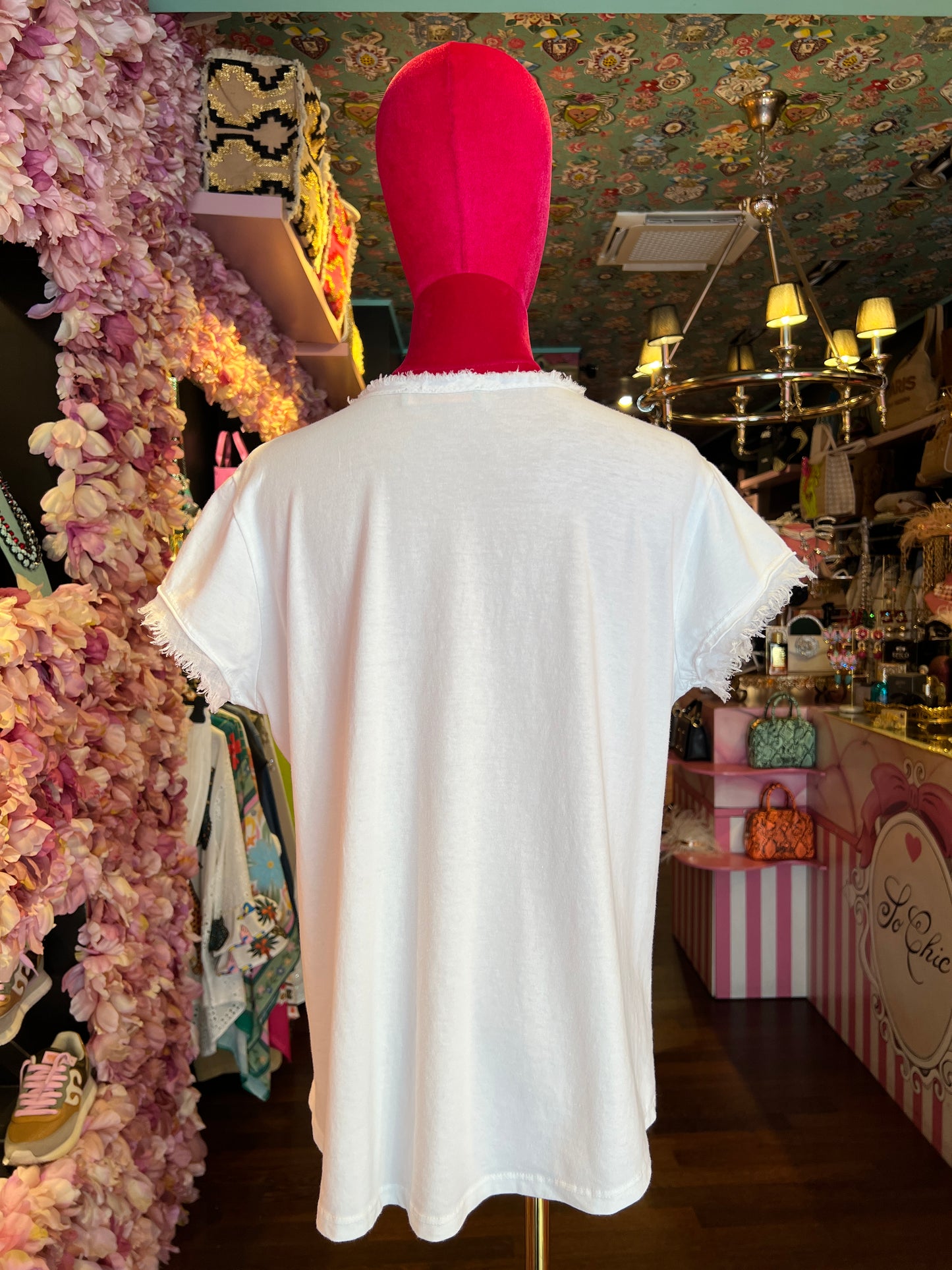 Mon amour Paris -20% di sconto t shirt bianca scritta joy multicolor