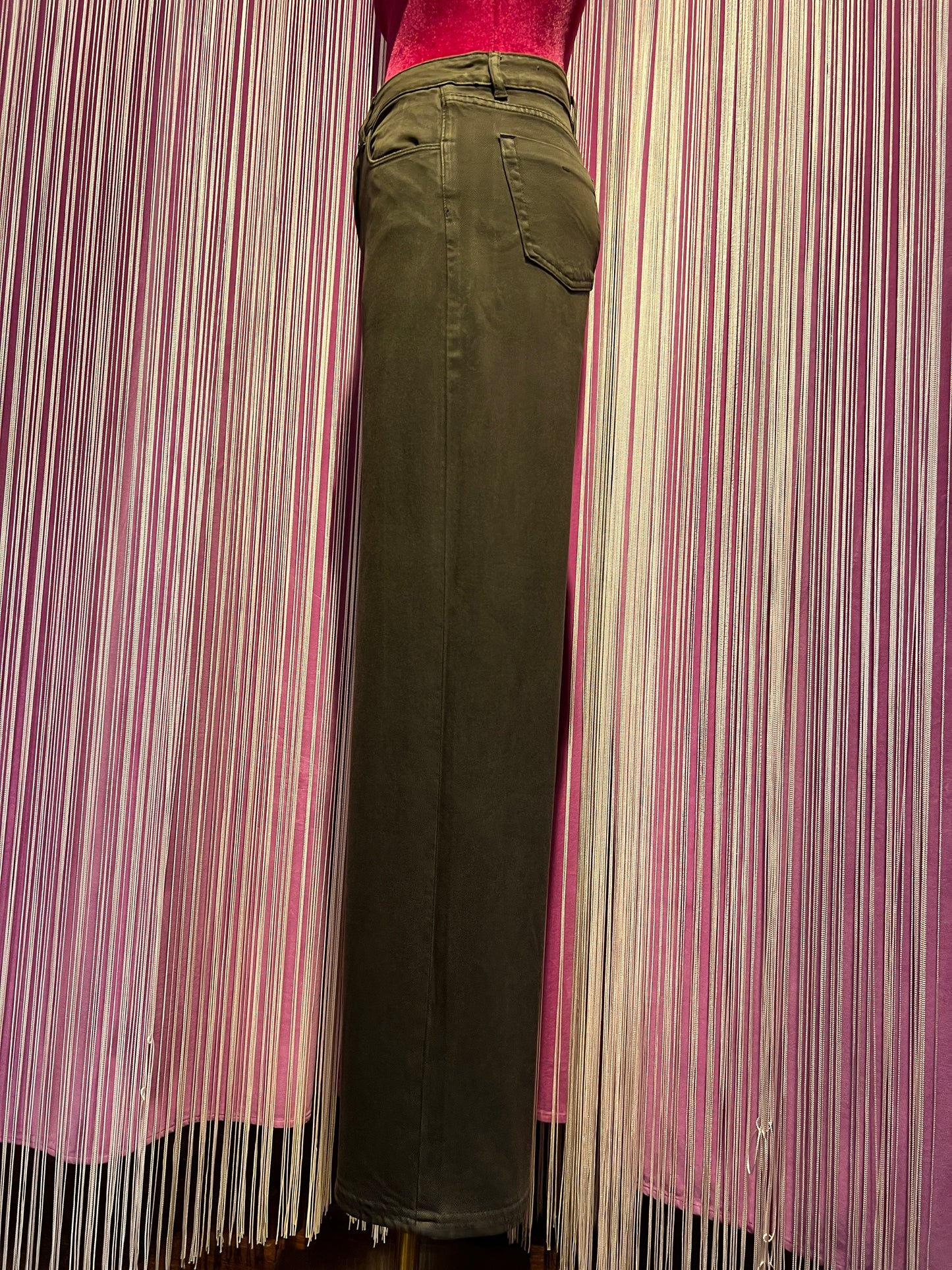 Mon amour Paris pantalone jeans cioccolato a zampa