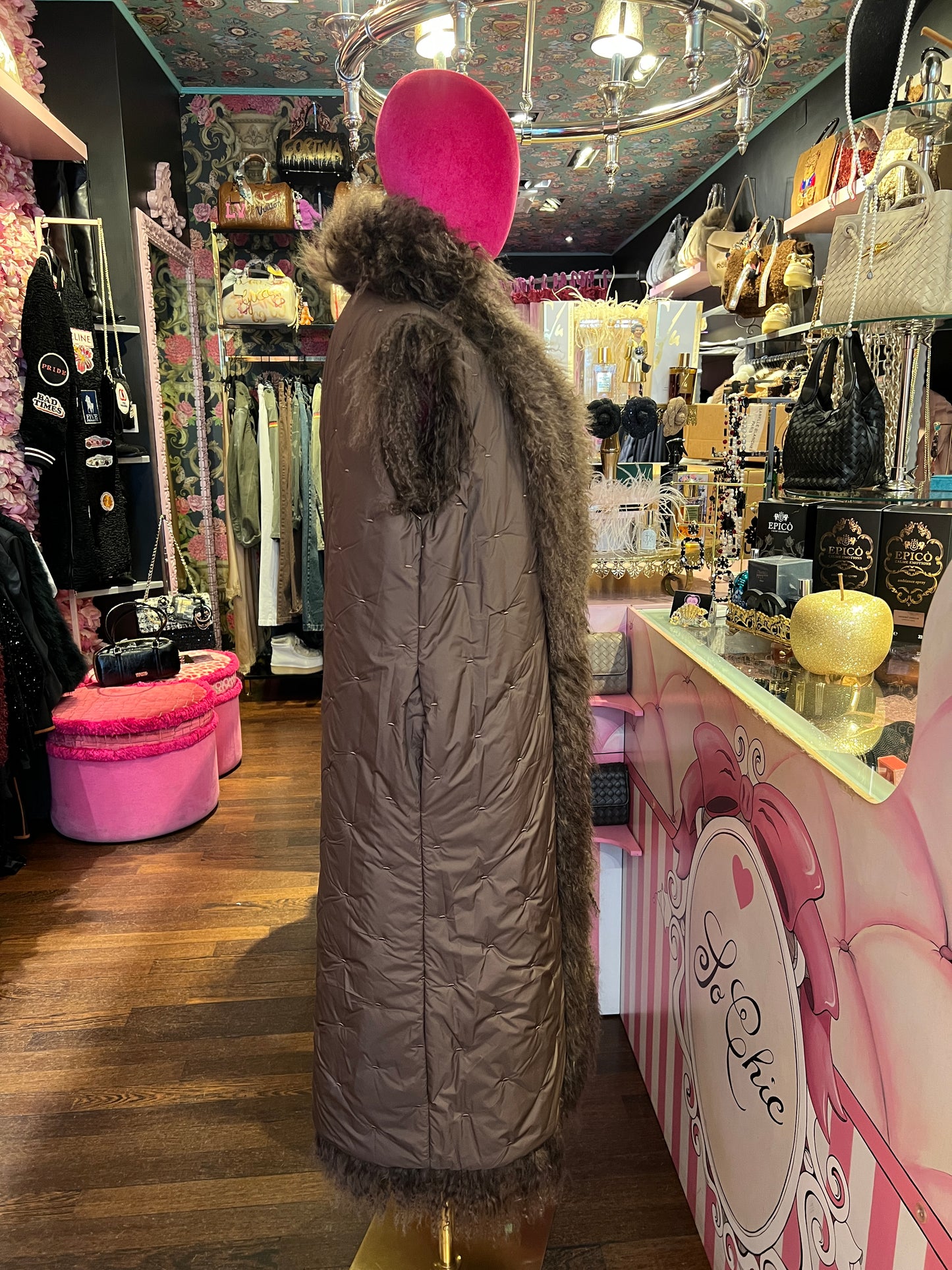 Anna Kel gilet lungo ecopelliccia mongolia reversibile