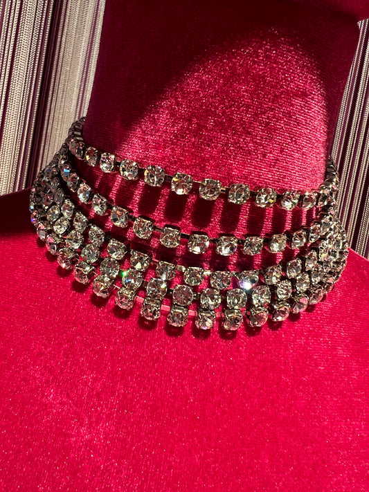 Choker 5 fili cristalli