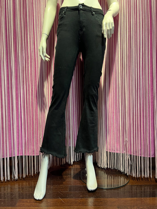 Mon amour Paris pantalone jeans nero sfrangiato