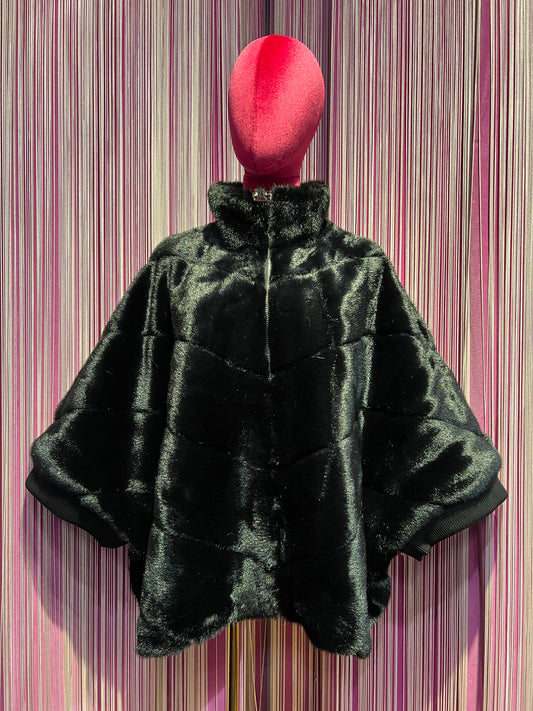 Snow-up Milano giacca ecopelliccia nera