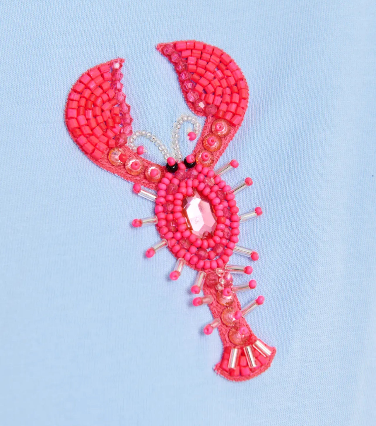 Essentiel antwerp t-shirt in cotone biologico con ricamo di perline