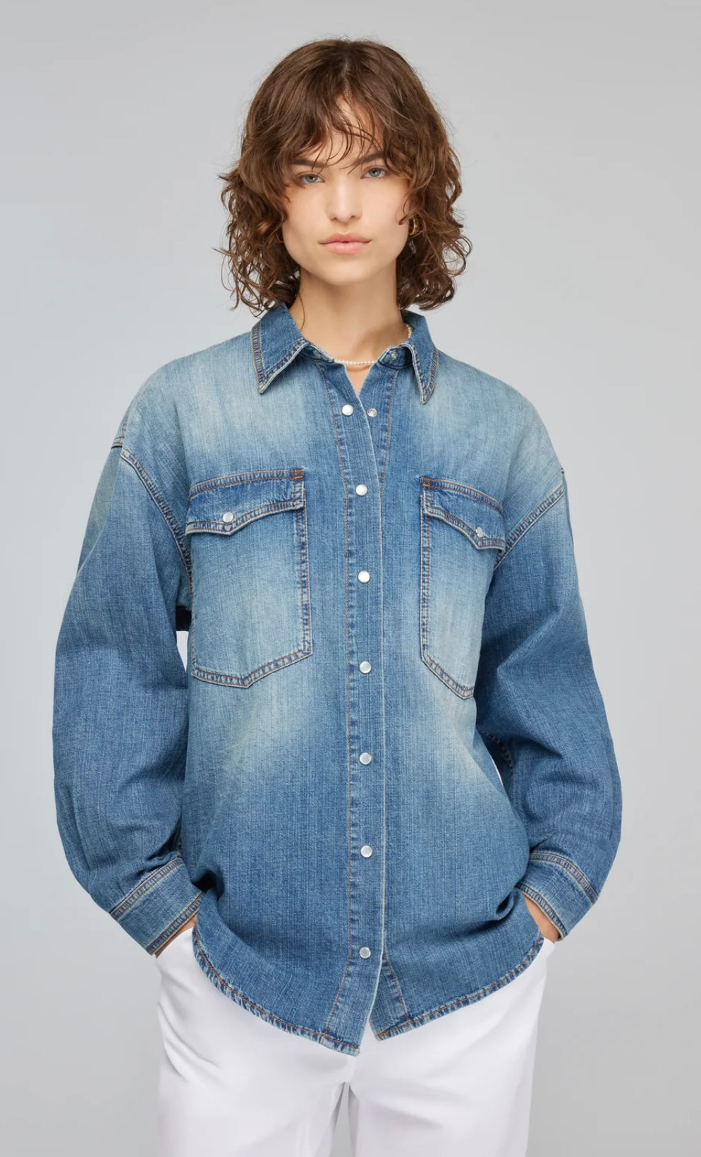 Semicouture -50% di sconto camicia jeans oversize ultra light