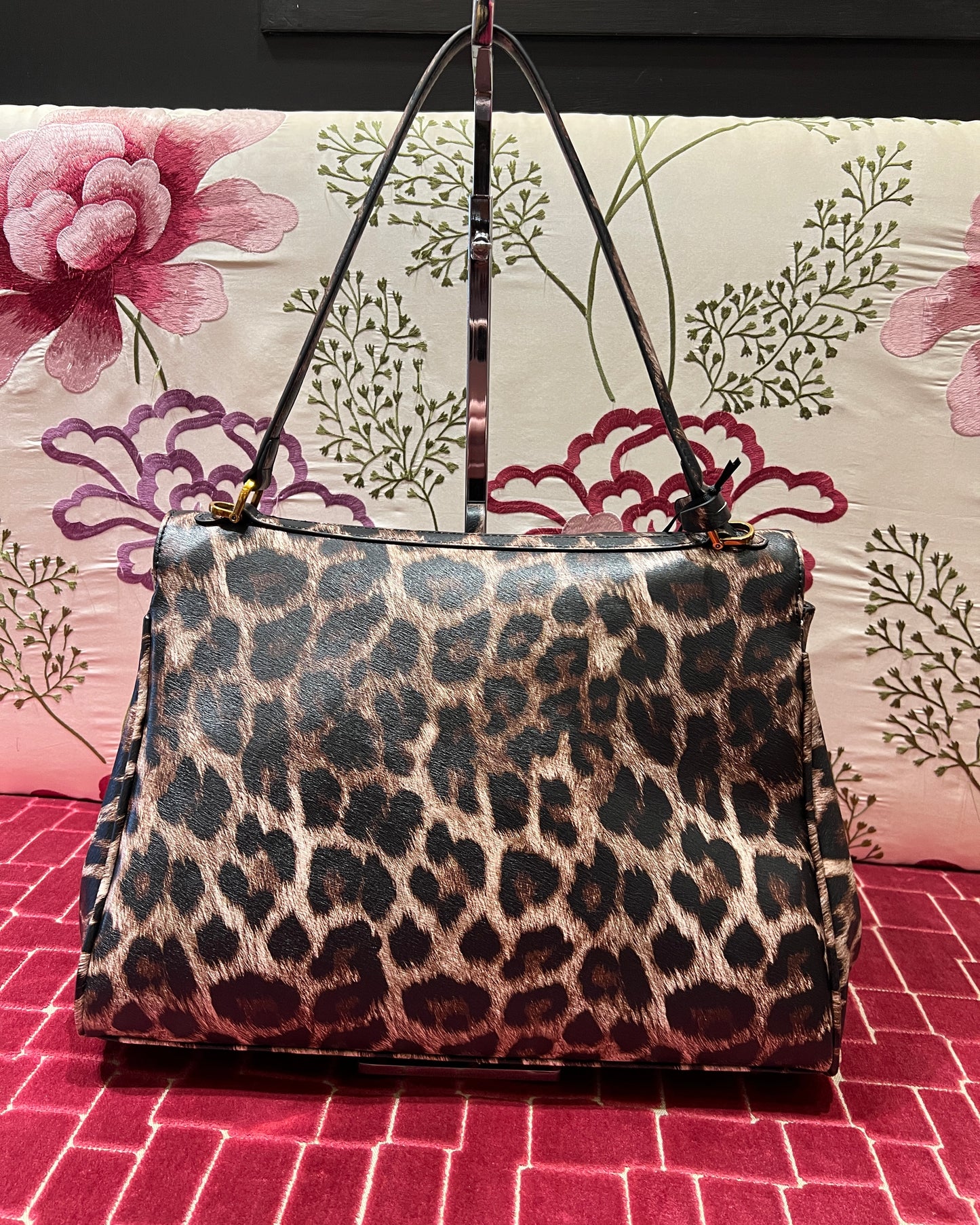 Rue Madam Paris borsa ecopelle stampa leopardo con tracolla “Les jour xl “