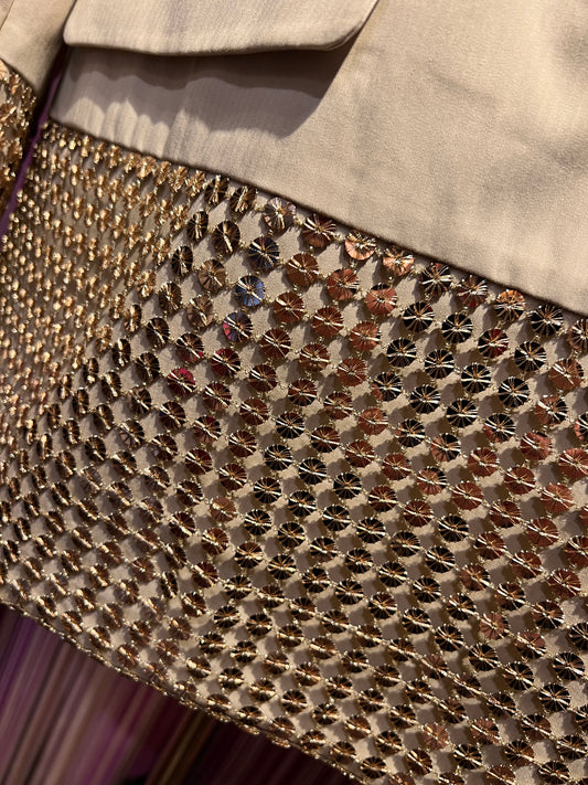 Isabelle Blanche Paris blazer a doppiopetto con applicazioni paillettes