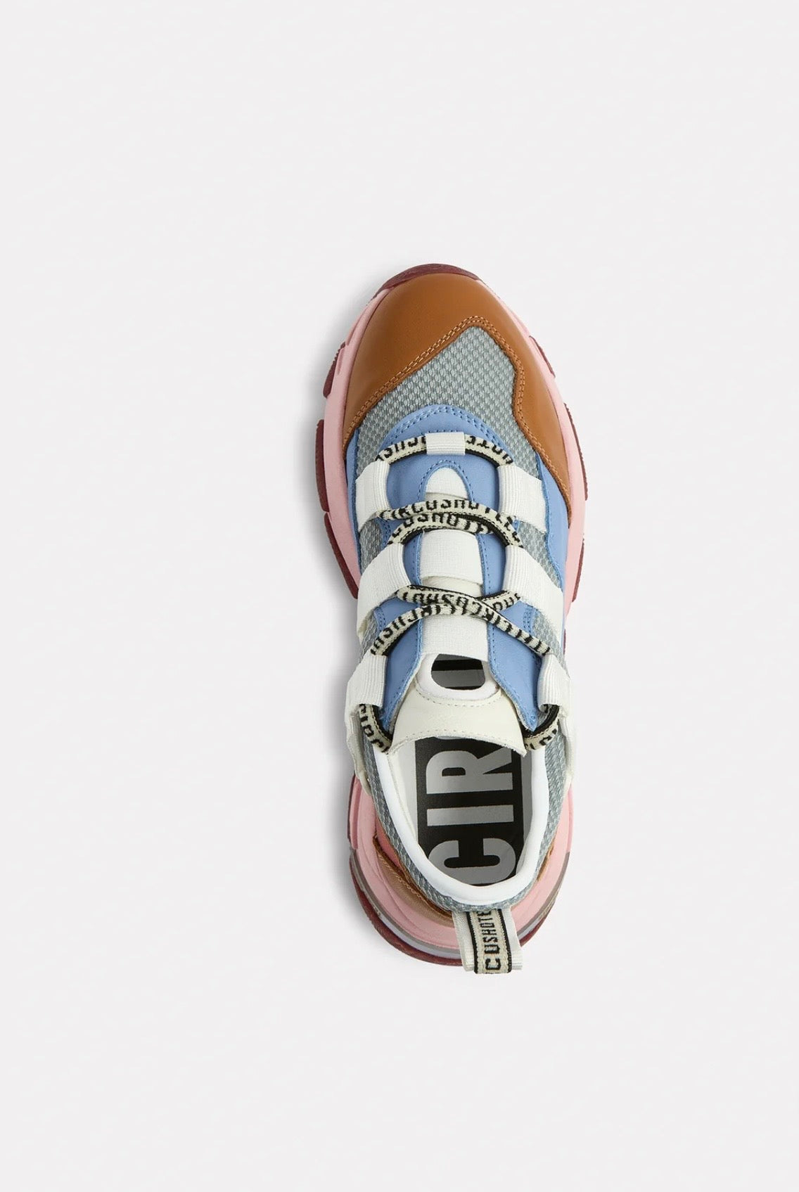 Circus Hotel sneakers multicolor in pelle e tessuto a rete elastici logati