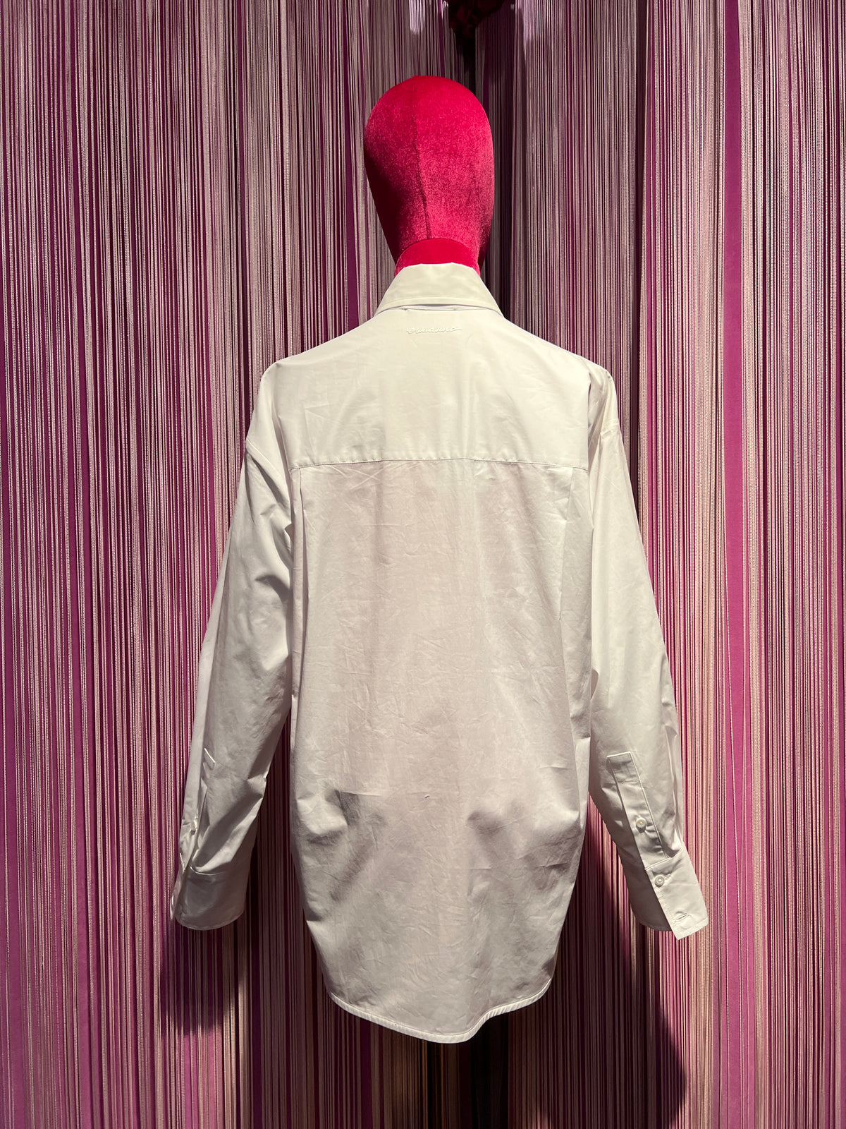 Ermanno Scervino camicia in cotone elasticizzato con ramage cristalli