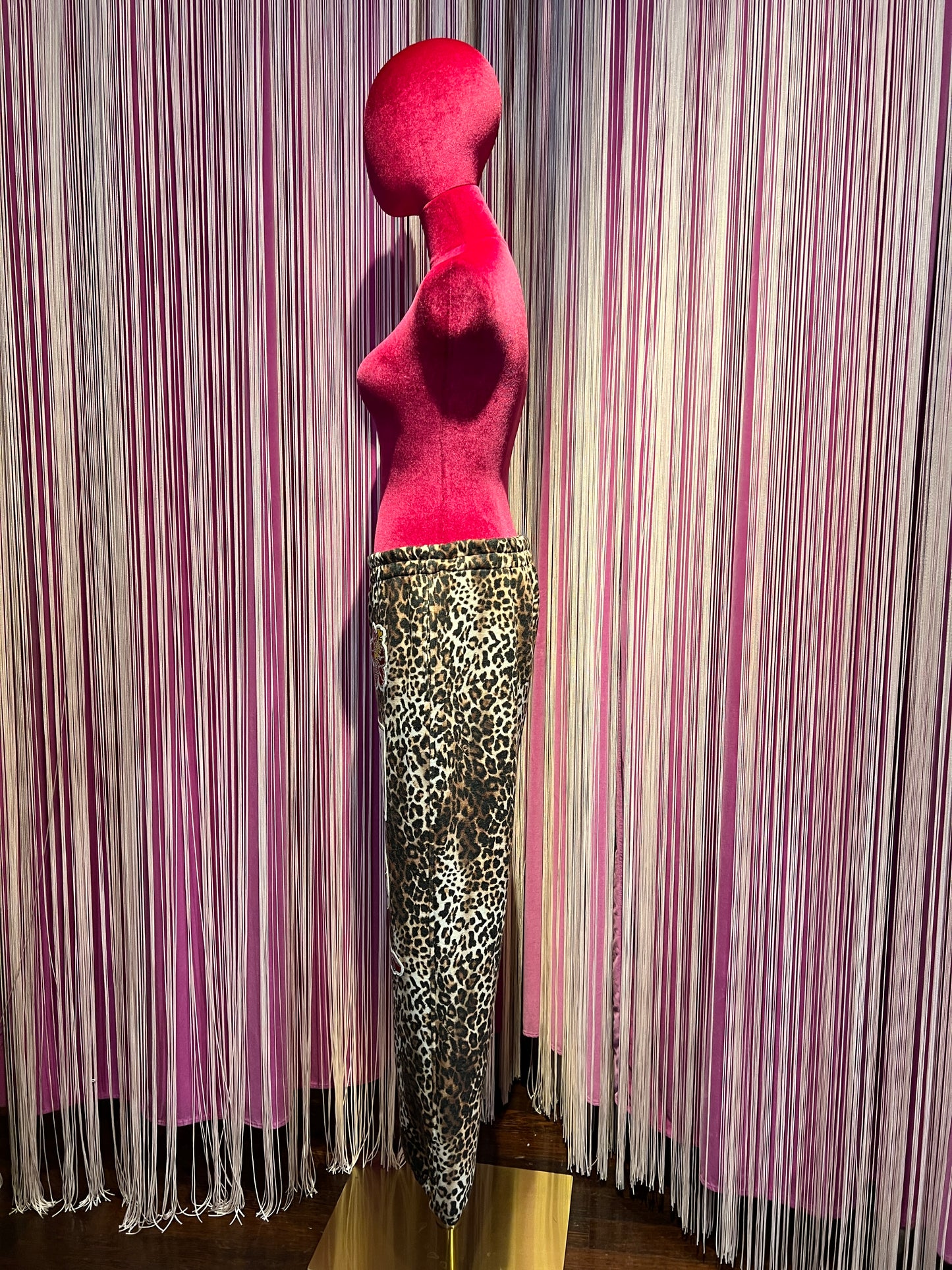 5 Progress completo giacca/ cardigan con pantalone leopardato con patch