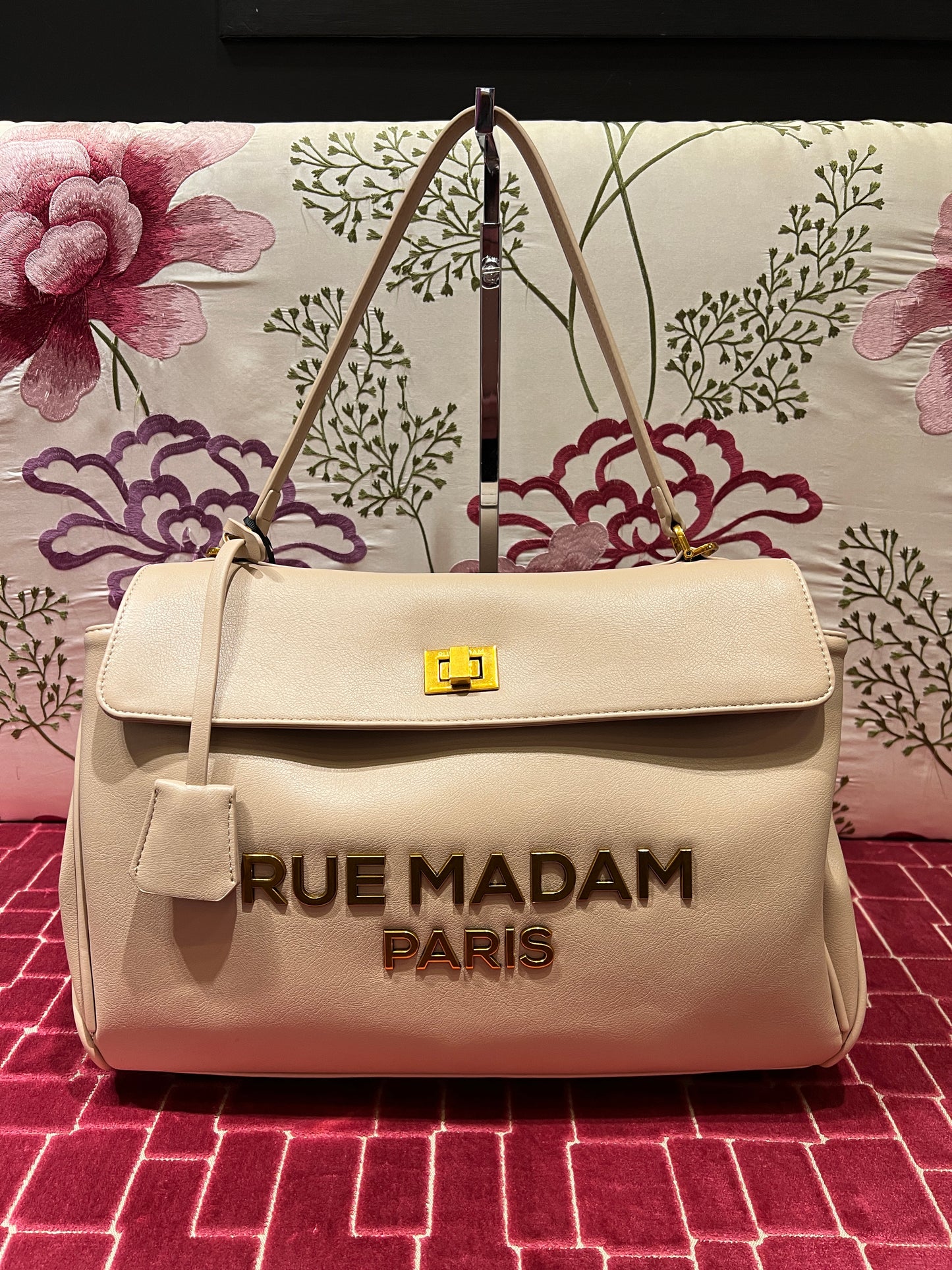 Rue Madam Paris borsa ecopelle con tracolla “ Les jour xl “ sabbia