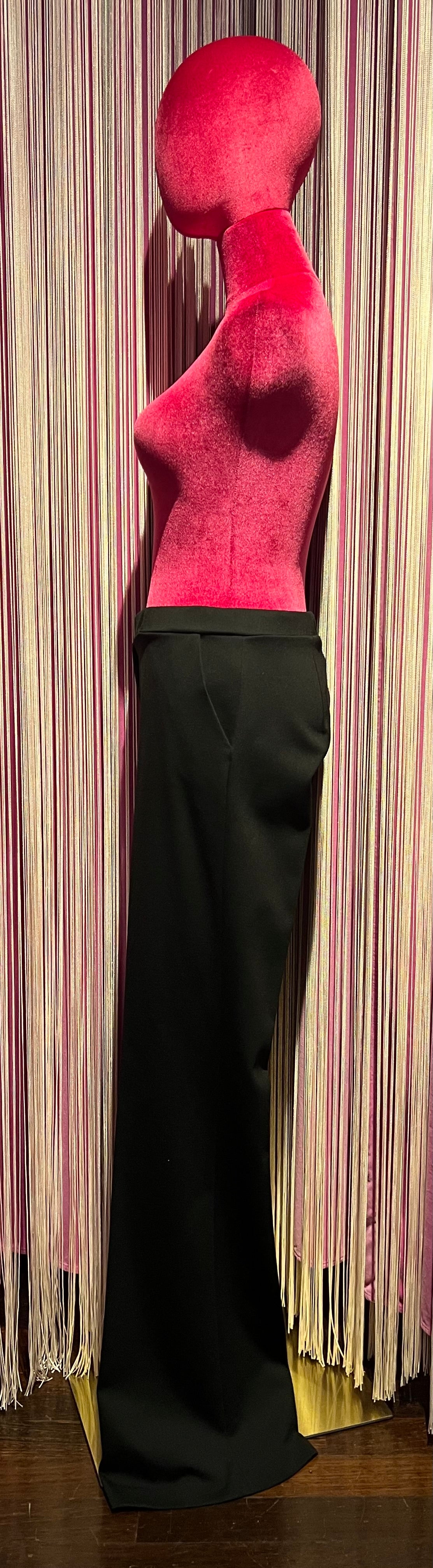 1One pantalone punto Milano flare con elastico in vita e tasche