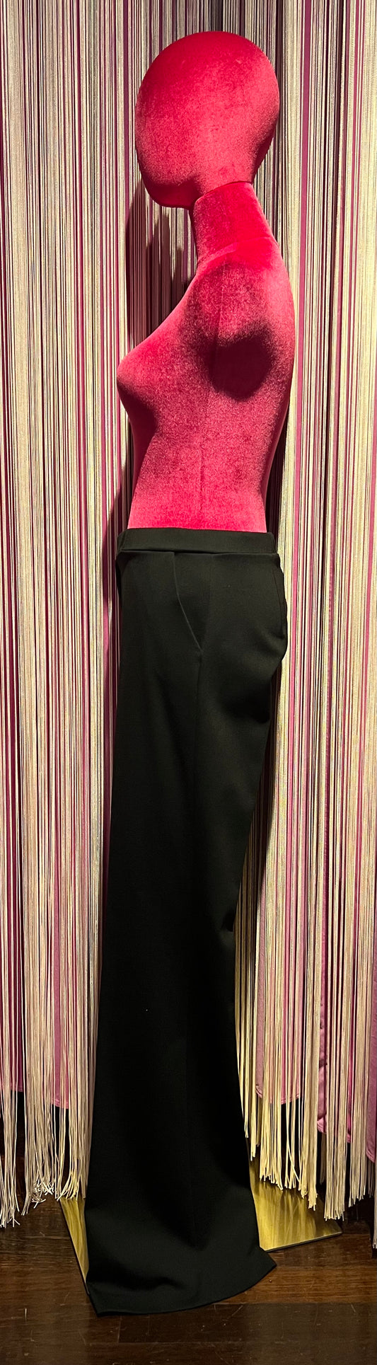 1One pantalone punto Milano flare con elastico in vita e tasche