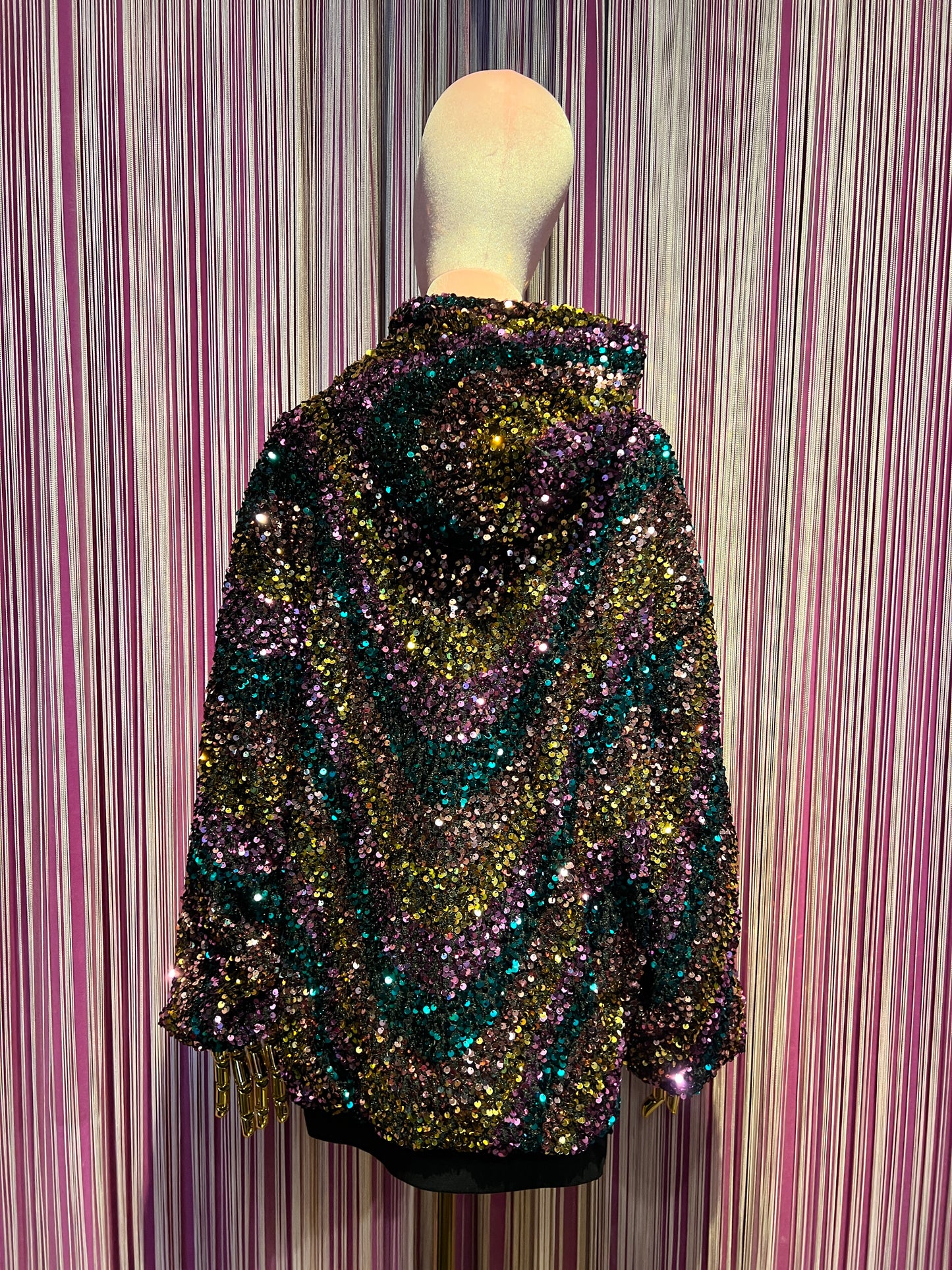 5 Progress bomber oversize full paillettes multicolor