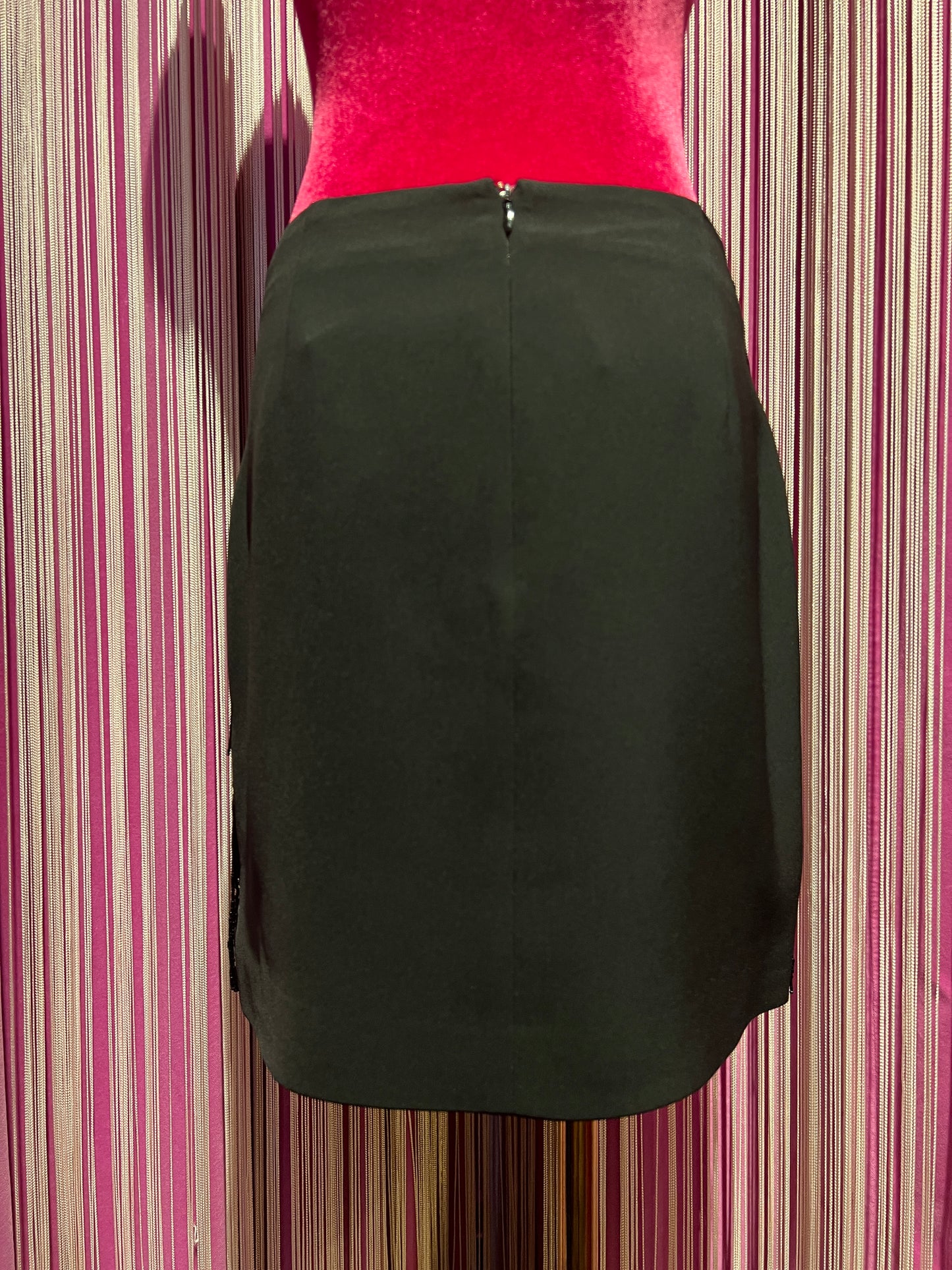 Isabelle Blanche Paris -50% di sconto minigonna in cady con decorazioni frange in perline