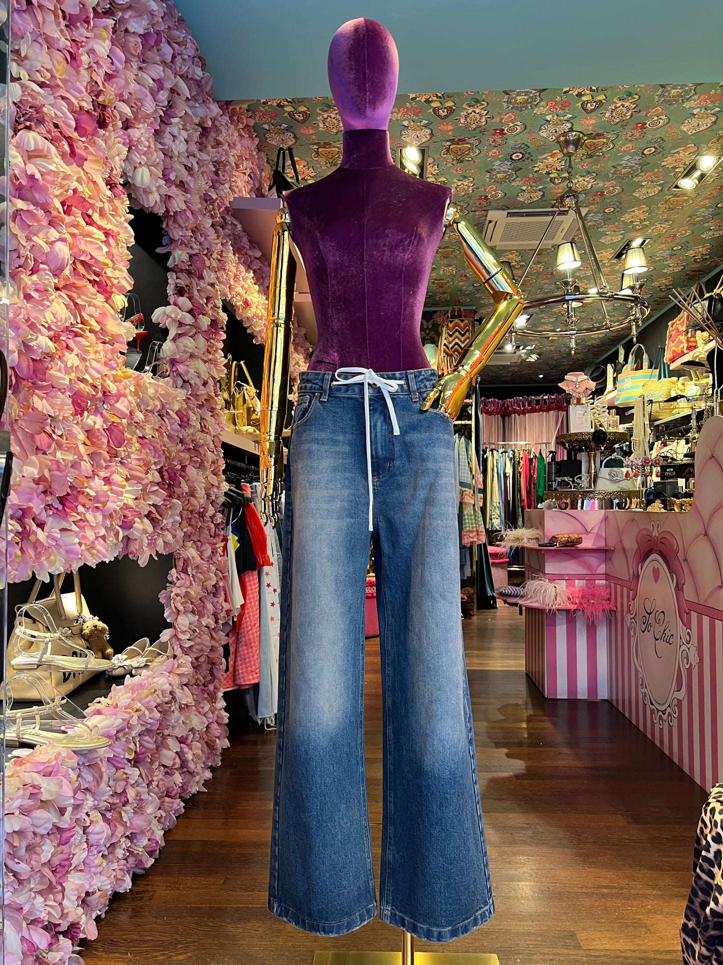Front street jeans denim con laccetto vestibilita’ ampia