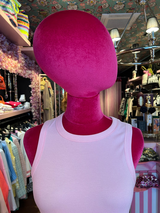 Sincere Paris -50% di sconto abito lungo smanicato rosa e stampa fiorellini