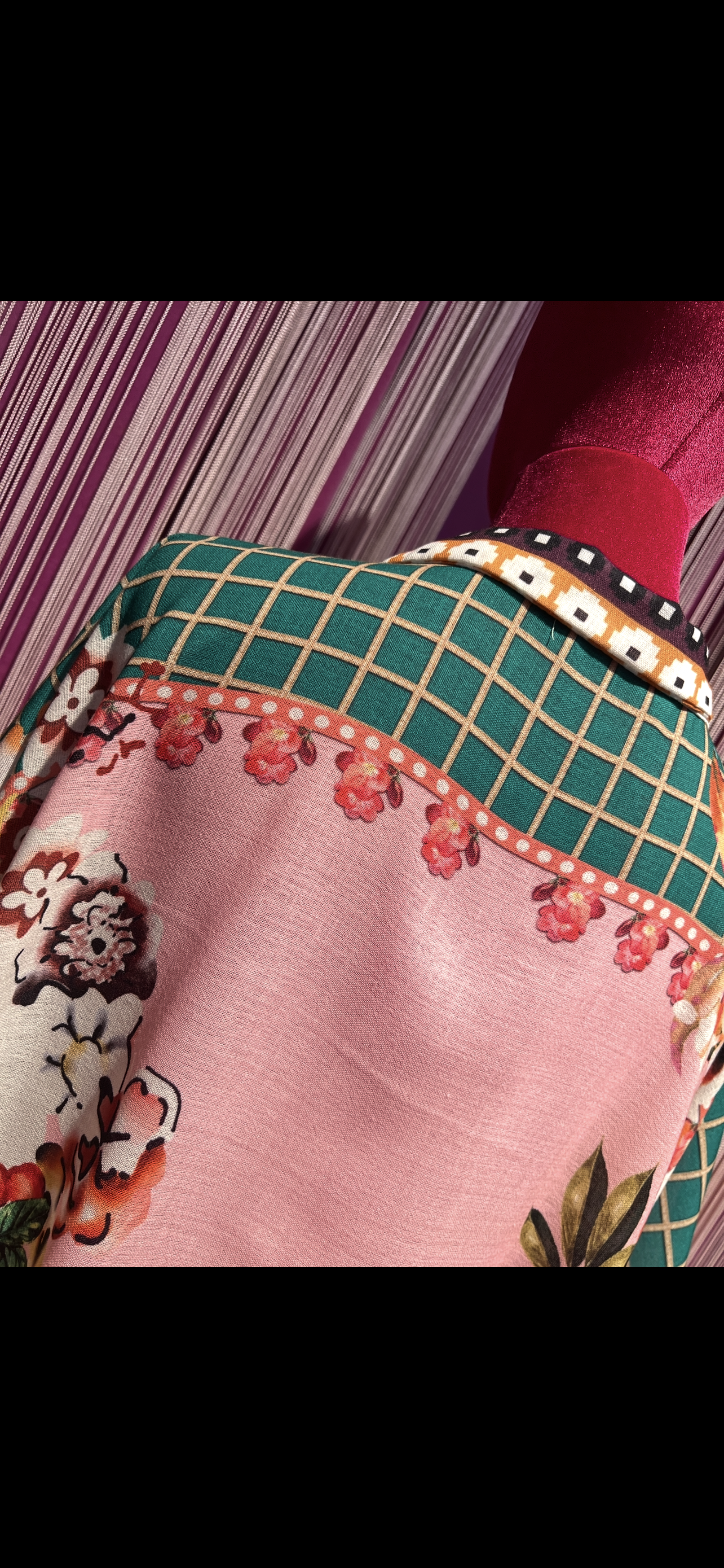 Love & roses -30% di sconto camicia kimono oversize fantasia floreale e quadri