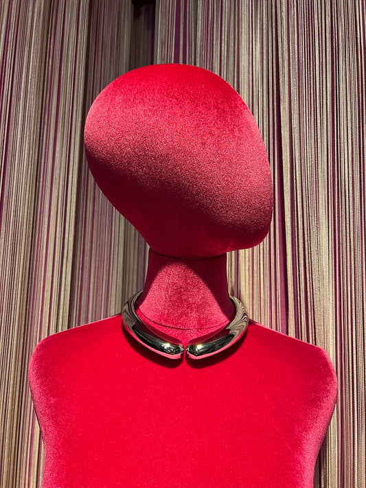 Collana liscia argento chiusura a molla