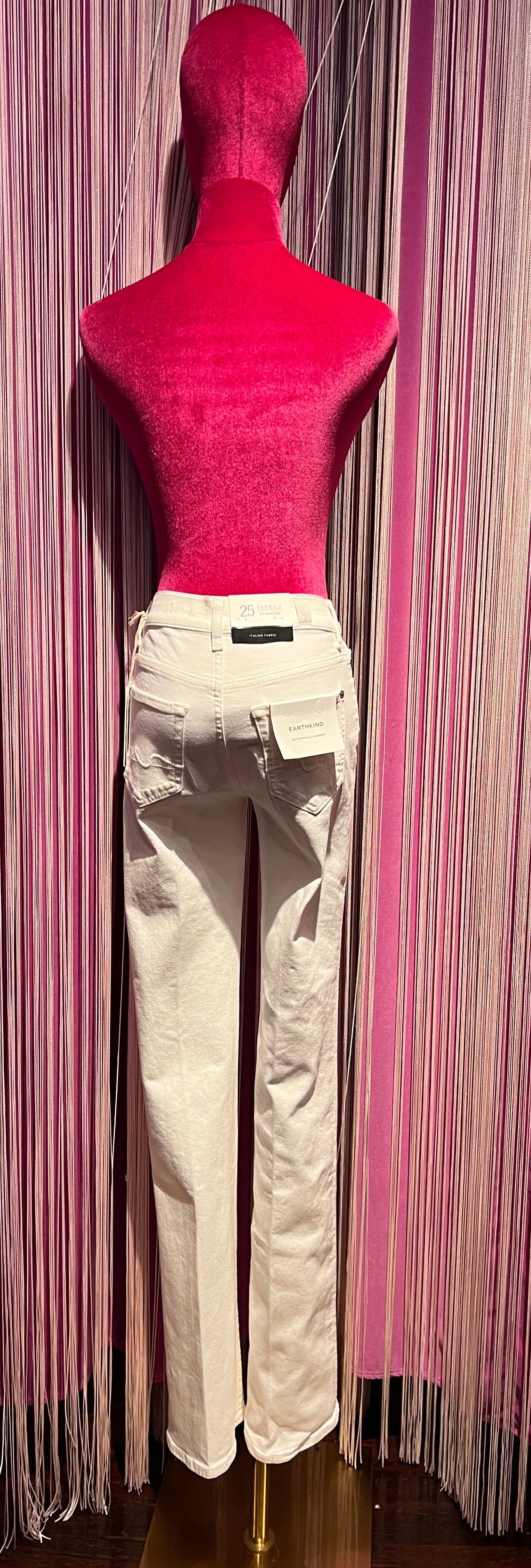 7 for all mankind jeans bianco elasticizzato slim zampetta